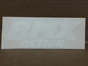 Nos BMX Action Vintage BMW reiben weißer Aufkleber GT03396 - Bild 1 von 4