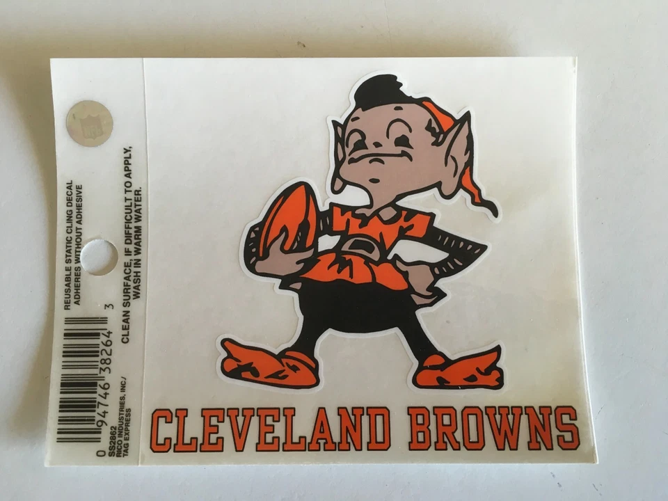 NFL Cleveland Browns Logo Rico Tag Static Cling Decal- Quantity 2 - Image 1 of 1