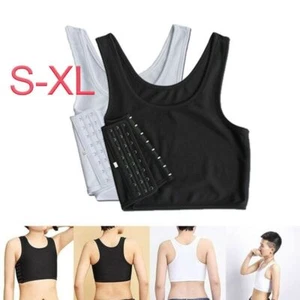 Chest Shaper Breast Binder Vest Breast Lesbian Tomboy Trans Lesbian Corset - Picture 1 of 13
