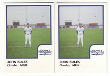 1986 Procards Omaha Royals JOHN BOLES - 2 Card Lot - Kansas City Royals