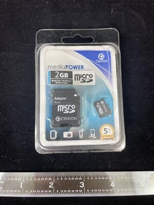 NEW Centon 2GB Micro SD Card & Adapter - Zdjęcie 1 z 3