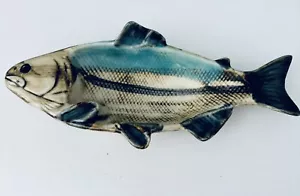 Vintage Keramik Forelle Fisch Aschenbecher Schmuck Geschirr nautisch Dekor - Bild 1 von 9