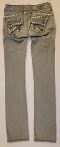Laguna Beach Jeans Women Pants Sz 27 USA Made Y2K Vintage Baggy Skull FLAW 52534 - Picture 1 of 16