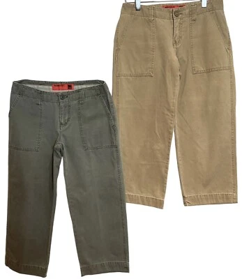 Pantalones cortos MOSSisssue 2 pares Jr. Cápsula de algodón caqui/verde pierna ancha talla 5 Foto 1 de 4