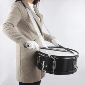 US 14""x 5,5"" Snare Drum professionelle marschierende Percussion Band mit Schlagzeug Stick + Riemen - Bild 1 von 13