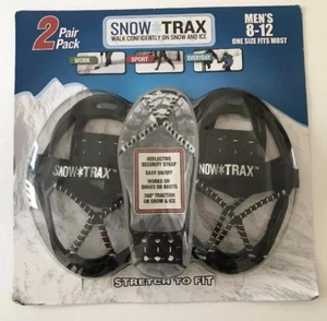 NEW 2 Pair Pack Snow Trax Men Sz 8-12 Stretch To Fit. Impulse Footcare - Picture 1 of 8