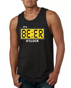 Orologio Birra OClock Face Drinking Uomo Grafica Serbatoio - Foto 1 di 5
