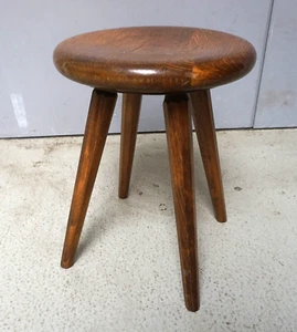 Bauhaus Hocker Schemel Stuhl Loft Industrie Design Holz Eiche (F025-347) - Bild 1 von 7