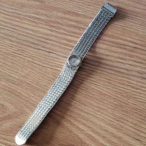 Reloj Clinton Vintage 17 Joyas Cesta Tejido Hebilla Malla Tono Dorado W2 - Imagen 1 de 15