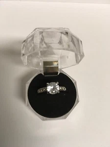 Anello donna argento topazio trasparente misura 7 anello - Foto 1 di 12