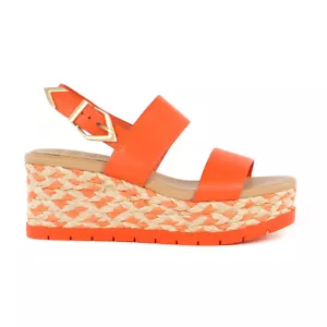 Vince Camuto Miapelle Sunset Orange Wedge Sandals - Picture 1 of 4