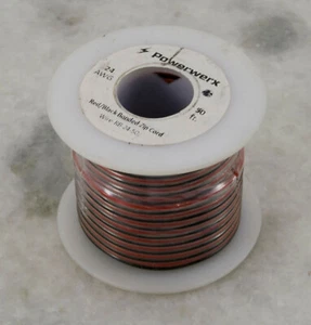 Powerwerx 25ft Spool AWG 24 Red and Black Zip Cord - Picture 1 of 1