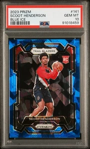 2023-24 Panini Prizm Blue Ice /125 Scoot Henderson #141 PSA 10 GEM MT Rookie RC - Picture 1 of 3