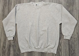 Vintage 90s Pro Spirit Pullover Crewneck Sweatshirt Blank Heather Grey Men’s 2XL - Picture 1 of 8