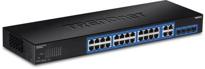 TRENDnet 28-Port Gigabit Web Smart Switch, 24 x Gigabit Ports, 4 x Shared - Image 1 of 4