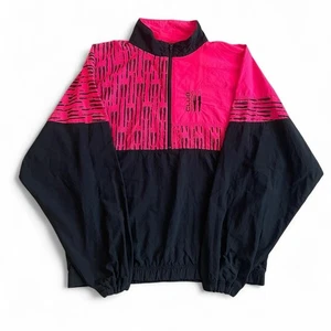 Club Sportswear Vintage 80s 90s Windbreaker Colorblock Jacket Pink Women’s Sz L - Picture 1 of 7