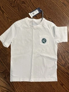 Vineyard Vines Boys White Cap Aerial Lacrosse T-Shirt Size 6 NWT - Picture 1 of 2