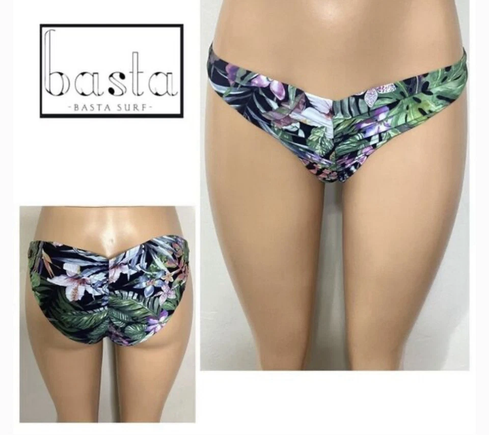 Nuevo. Pantalones de bikini Basta Surf acanalados en V. Talla 12 Foto 1 de 4
