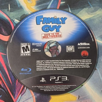 Family Guy: Back to the Multiverse (Sony PlayStation 3, PS3) solo disco (B) Foto 1 de 4