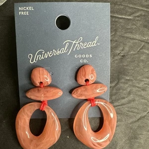 Pendientes Colgantes Universal Hilo Coral Rosa Sin Níquel Acrílico Cuentas NUEVO - Imagen 1 de 4