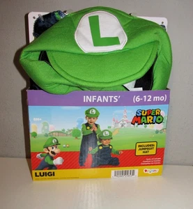 Kleinkinder süßes Super Mario "Luigi" Kostüm (Größe 6-12 Monate) BRANDNEU MIT ETIKETT - Bild 1 von 3