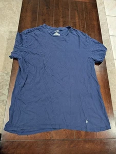 Camiseta Para Hombre Azul Manga Corta Cuello Redondo Calce Clásico Pullover Algodón Talla L - Imagen 1 de 5