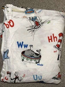 Pottery Barn Kids Dr Seuss ABC Full Size Flat Sheet & pillowcase - Picture 1 of 15