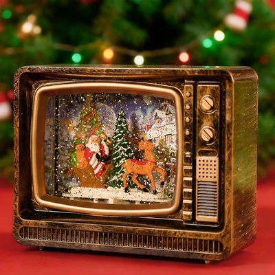 Pawfly TV Globo de Nieve Linterna, Iluminado Musical Navidad Globo de Nieve con 8 Villancicos Foto 1 de 4