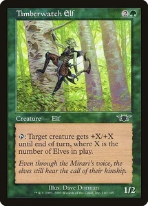 TIMBERWATCH ELF X 4 E/X+ LEGIONS MAGIC THE GATHERING - Picture 1 of 1