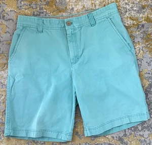"Pantalones cortos chinos IZOD para hombre con agua salada desgastados algodón azul claro liso talla 34x9""" - Imagen 1 de 10