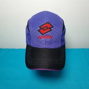 Vintage Lotto Sports Tennis Cap Hat Purple Red Black - Picture 1 of 7