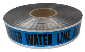 Detectable Tape Caution: Buried Water Line Below 5mil DT2BW 2inch x 1000ft NEW - Picture 1 of 3