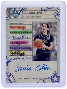 2024-25 Bowman Chrome University Course Load Autographs Sonia Citron AUTO RARE - Picture 1 of 2