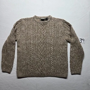 Classic Elements Rollneck Sweater Brown Fishermans Cable Knit Adult Women's Med - Picture 1 of 6