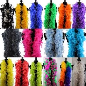 60 Gram, 2 yards Long Chandelle Feather Boa, Great for Party, Wedding, Halloween - Picture 1 of 46