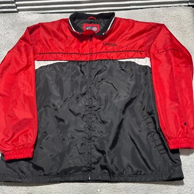 University of Georgia Bulldogs Jacket Mens XL Colorblock Windbreak Embroidered - Image 1 of 4