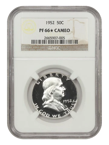 1952 Franklin Half Dollar 50c Proof NGC PF 66 Star Cameo Cover