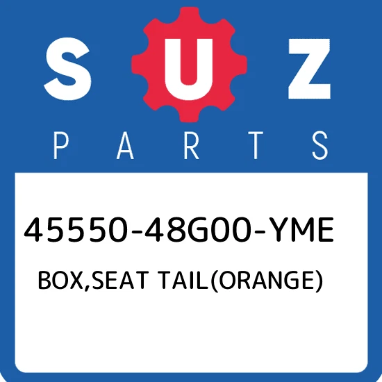 Caja Suzuki 455550-48G00-YME, cola de asiento (naranja) 4555048G00YME, nueva pieza original OEM Foto 1 de 1