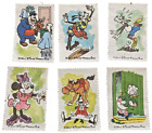 6  Walt Disney Productions Stamps Goofy/Minnie/Grand Ma/Brutis
