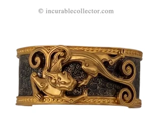 ASIAN FOO DOG DRAGON CUFF GOLD BRACELET CUFF BANGL METROPOLITAN MUSEUM OF ART - Bild 1 von 13