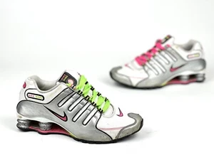 Nike Shox NZ SL Running Shoes White Silver Pink 366571-161 Women's Sz. 7 - Picture 1 of 8