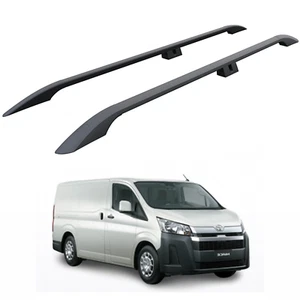 For Toyota Hiace H300 2019-2025 Roof Side Rails Ultimate Style Alu Black - Picture 1 of 6