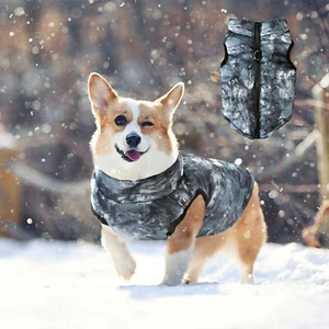 Invierno Mascota Chaleco Chaqueta Cálida Cachorro Perro Ropa Impermeable M/L/XL Abrigo Acolchado EE. UU. - Imagen 1 de 14