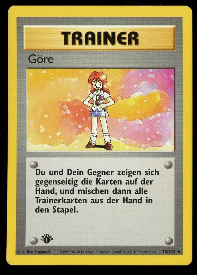 Pokemon Base Set 1st Edition German Lass 75/102 Non Holo Rare MP - Image 1 of 4