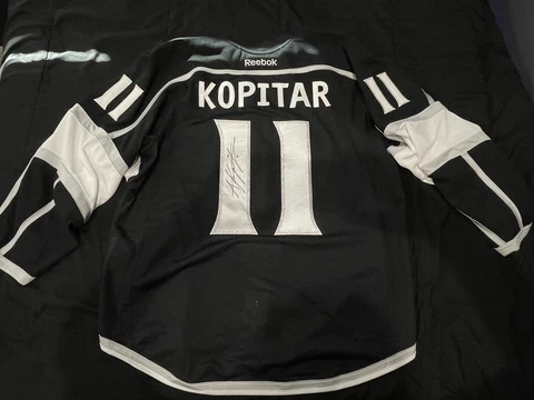Anze Kopitar Los Angeles Kings Reebok Edge 2.0 Jersey Autographed NHL LA 56 Cover