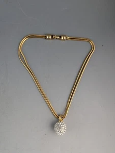 LOVELY SWAROVSKI CRYSTAL BALL NECKLACE 20" - Picture 1 of 5