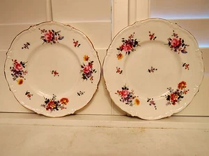 Vintage Pair of Coalport Marita Floral 10.5" Dinner Plates Pink Roses - Picture 1 of 4
