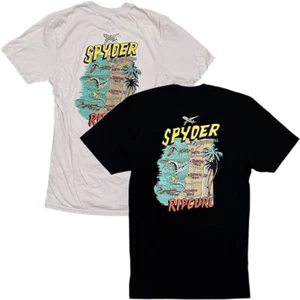Rip Curl Herren X Spyder Surfboards Surf Shop Karte Kurzarm Tee T-Shirt - Bild 1 von 7