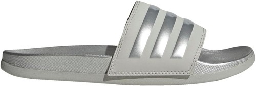 Adidas sandalo donna Adilette comodo slide grigio argento metallizzato taglia 11