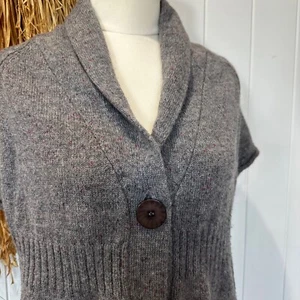 Fields Petities | Wool, Mohair Blend | Short Sleeve Cardigan | Size: L - Picture 1 of 9